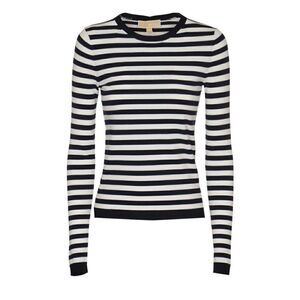 Michael Kors: Striped Crewneck T-shirt, Size Extra Small